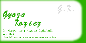 gyozo kozicz business card